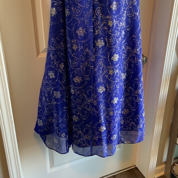 Reign On Blue Glitter Rhinestone Formal Dress - Picture 7 of 15